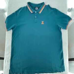 Psycho Bunny Polo Hudson Sport  Teal Twill Tipped Shirt
